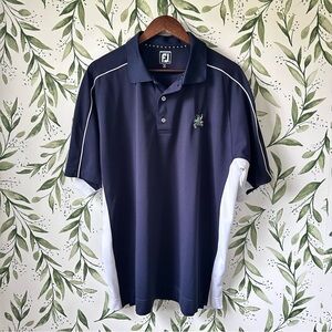 FootJoy Men's Golf Polo. Navy and White. XL.